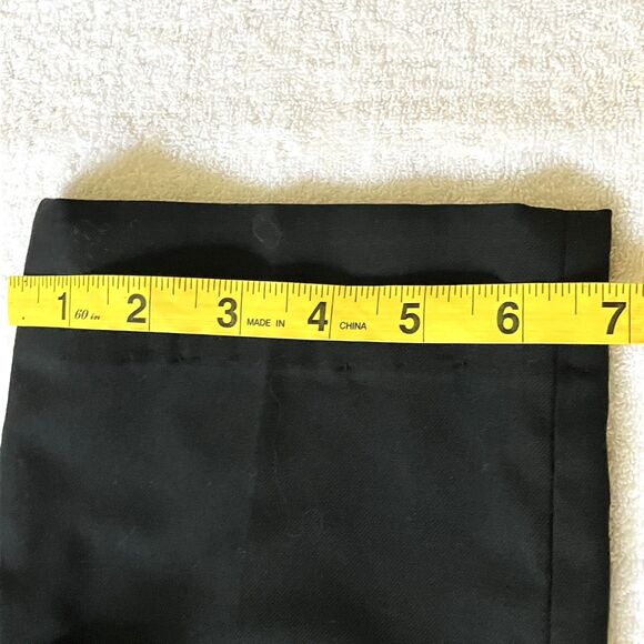 H&M Dress Pants Straight Skinny Ankle Flat Black 8 Waist 31-32.5" - Picture 12 of 16